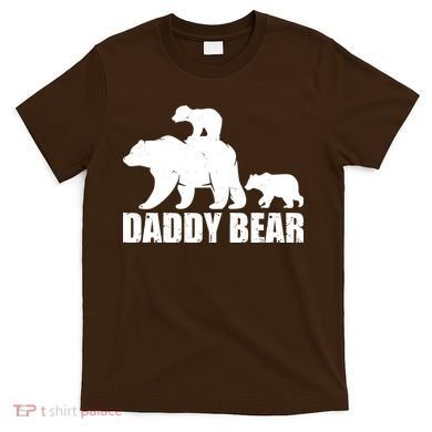 Daddy Bear With Twin Cubs Father's Day T-Shirt