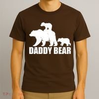 Daddy Bear With Twin Cubs Father's Day T-Shirt thumb 3
