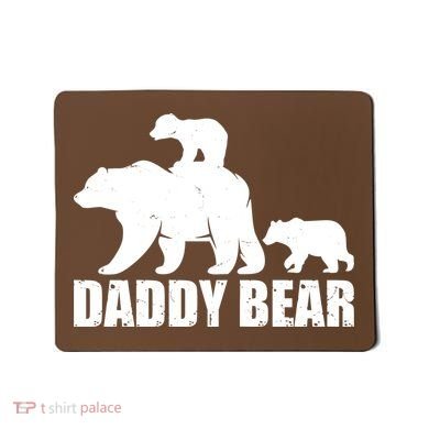 Daddy Bear With Twin Cubs Father's Day Mousepad