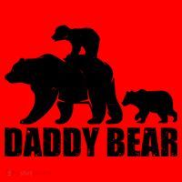 Daddy Bear With Twin Cubs Father's Day Santa Hat thumb 1