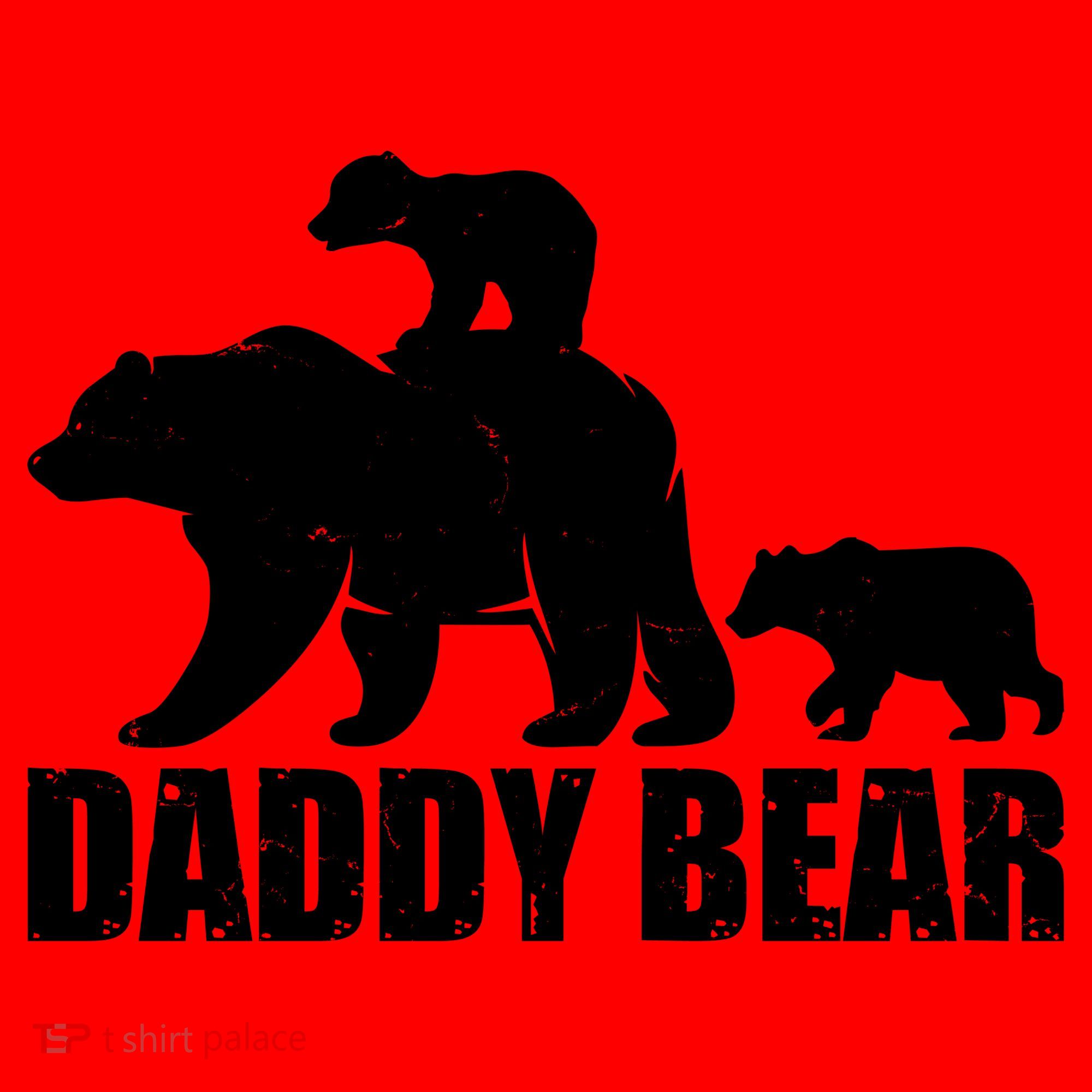 Daddy Bear With Twin Cubs Father's Day Santa Hat