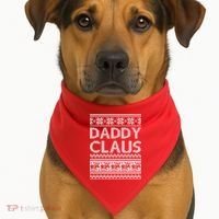 Daddy Claus Ugly Christmas USA-Made Doggie Bandana thumb 1