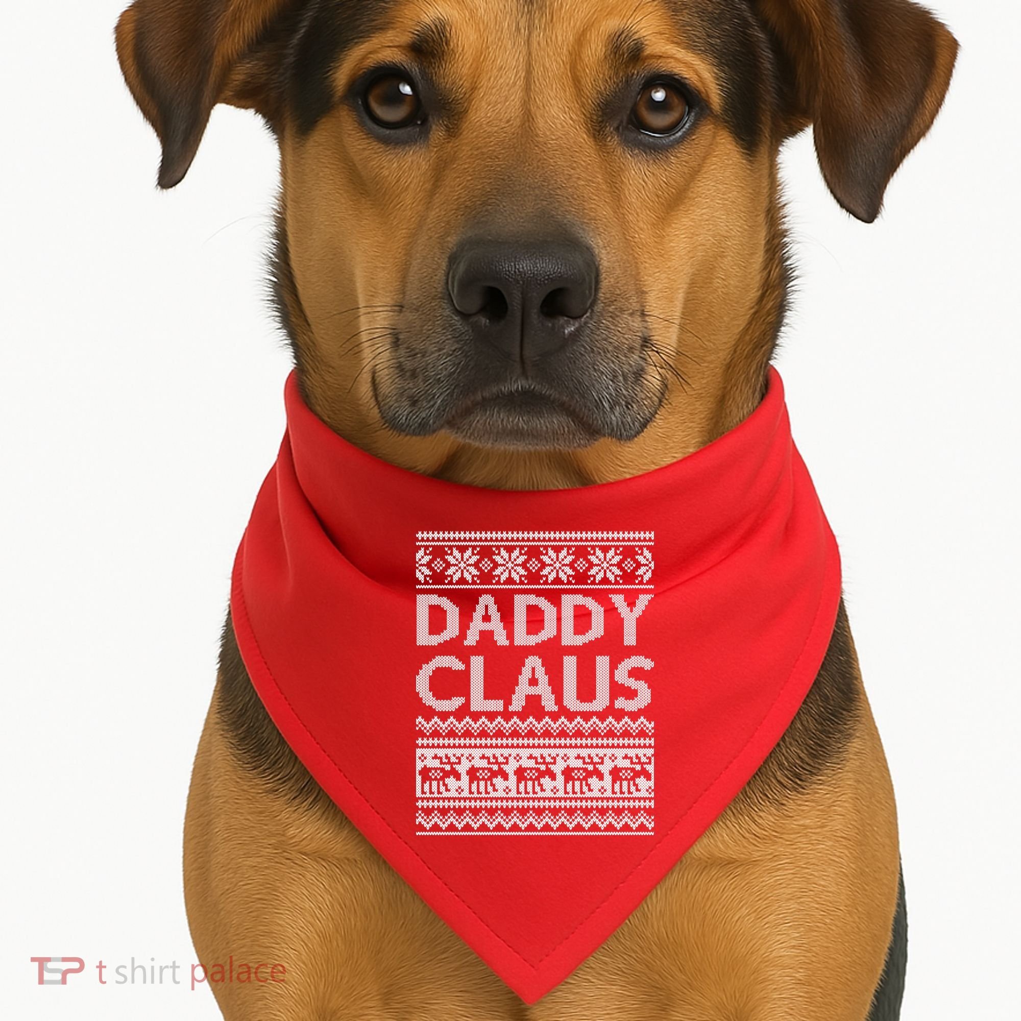 Daddy Claus Ugly Christmas USA-Made Doggie Bandana
