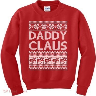Daddy Claus Ugly Christmas Kids Sweatshirt