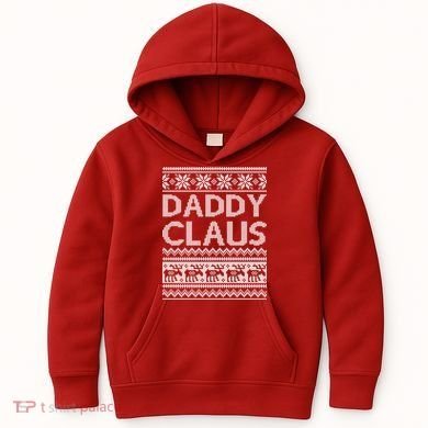 Daddy Claus Ugly Christmas Kids Hoodie