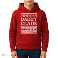 Daddy Claus Ugly Christmas Kids Hoodie thumb 4