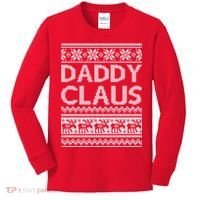 Daddy Claus Ugly Christmas Kids Long Sleeve Shirt thumb 0