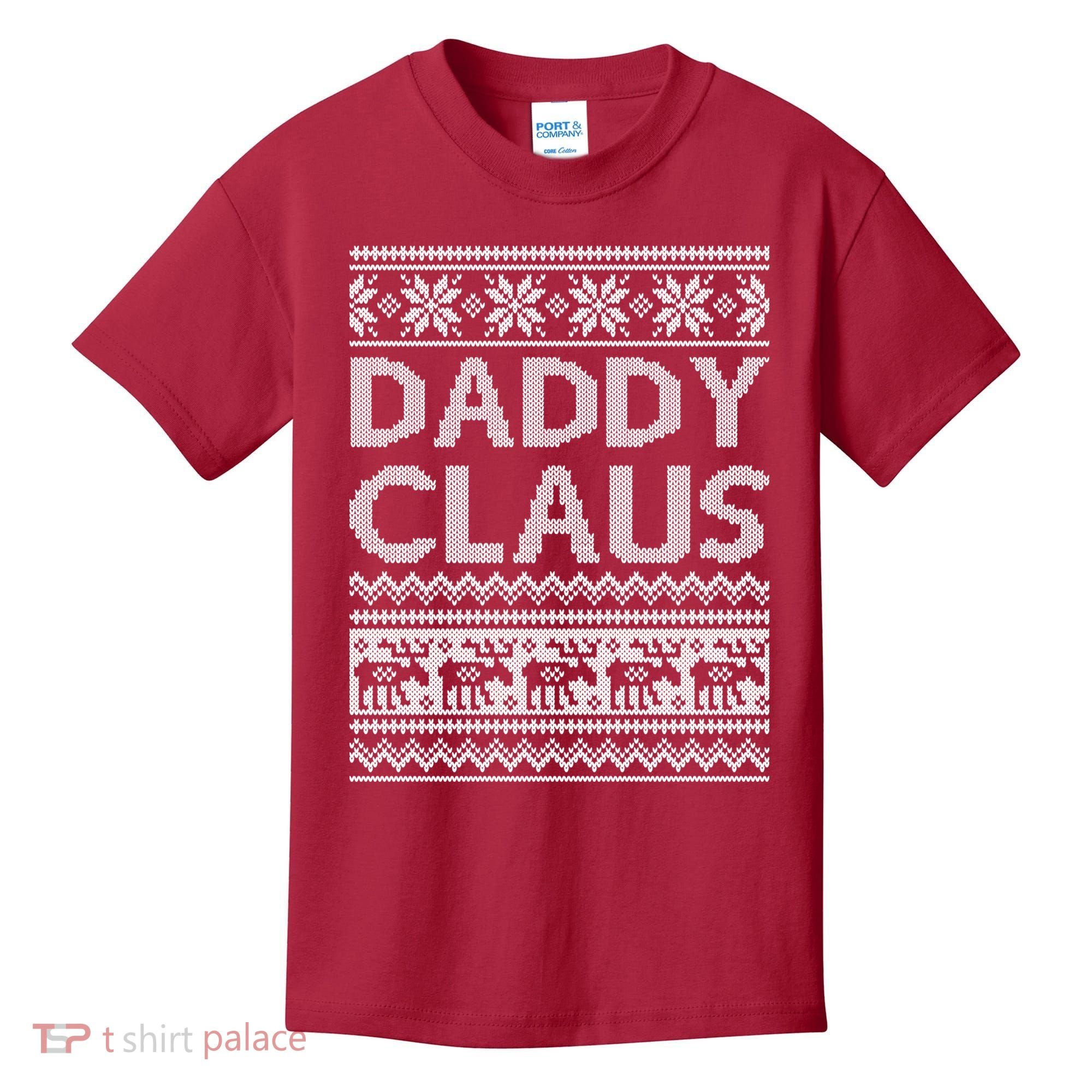Daddy Claus Ugly Christmas Kids T-Shirt