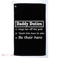 Daddy Duties Be Their Hero Golf Towel thumb 0