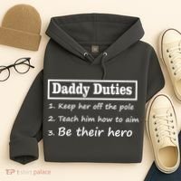 Daddy Duties Be Their Hero Hoodie thumb 4