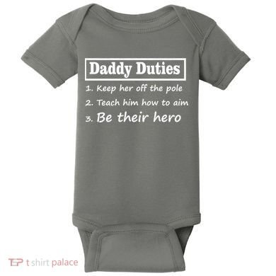 Daddy Duties Be Their Hero Baby Bodysuit