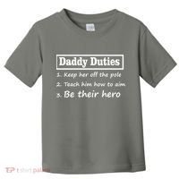 Daddy Duties Be Their Hero Toddler T-Shirt thumb 0