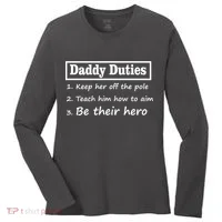 Daddy Duties Be Their Hero Women's Long Sleeve Shirt thumb 0