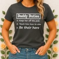 Daddy Duties Be Their Hero Women's T-Shirt thumb 2