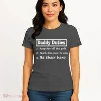 Daddy Duties Be Their Hero Women's T-Shirt thumb 4