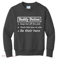 Daddy Duties Be Their Hero Kids Sweatshirt thumb 0