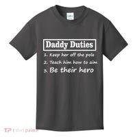 Daddy Duties Be Their Hero Kids T-Shirt thumb 0
