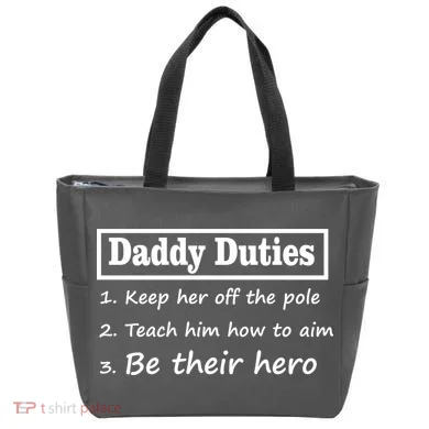 Daddy Duties Be Their Hero Tote Bag