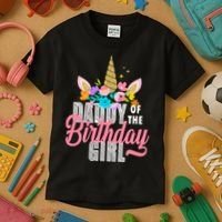 Daddy Of The Birthday Girl Kids T-Shirt thumb 3