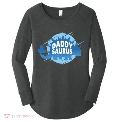 Daddy Saurus Women's Perfect Tri Tunic Long Sleeve Shirt