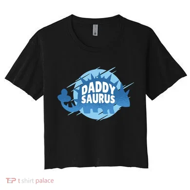 Daddy Saurus Women's Crop Top Tee