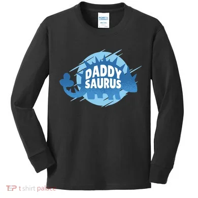 Daddy Saurus Kids Long Sleeve Shirt