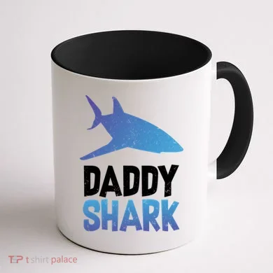 Daddy Shark Coffee Mug back