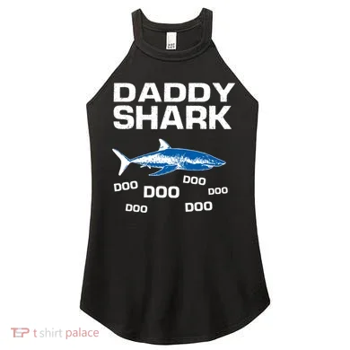 Daddy Shark Doo Women's Perfect Tri Rocker Tank