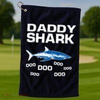 Daddy Shark Doo Golf Towel thumb 1