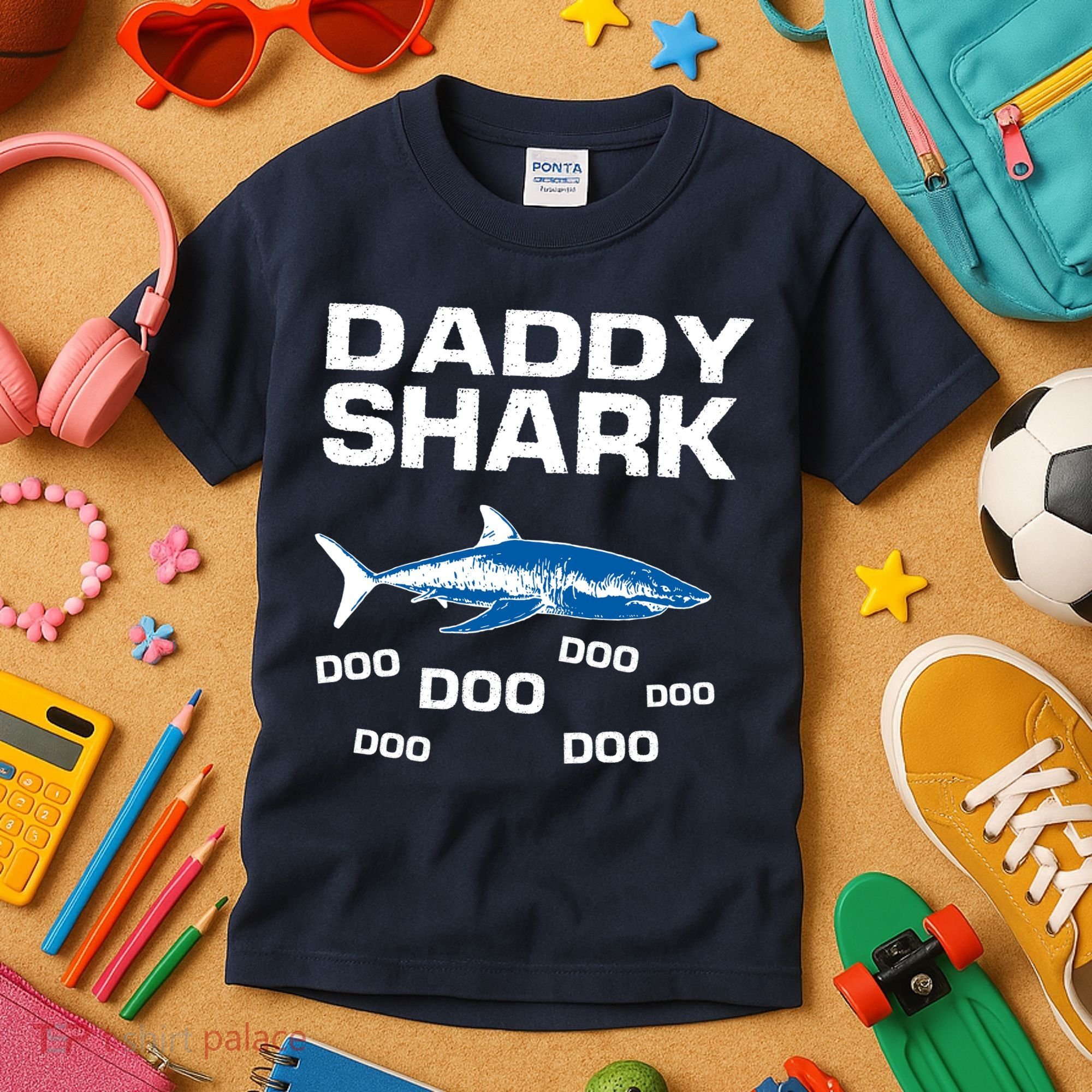 Daddy Shark Doo Kids T-Shirt