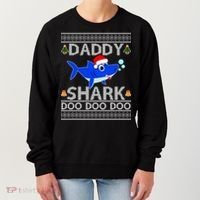 Daddy Shark Doo Doo Cute Ugly Christmas Women's Sweatshirt thumb 0