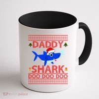 Daddy Shark Doo Doo Cute Ugly Christmas Coffee Mug thumb 1