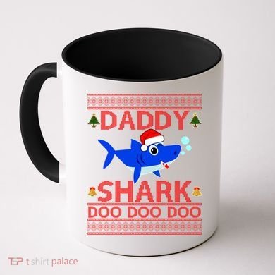 Daddy Shark Doo Doo Cute Ugly Christmas Coffee Mug