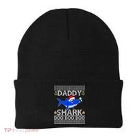Daddy Shark Doo Doo Cute Ugly Christmas Beanie thumb 0