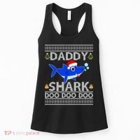 Daddy Shark Doo Doo Cute Ugly Christmas Women's Tank Top thumb 0
