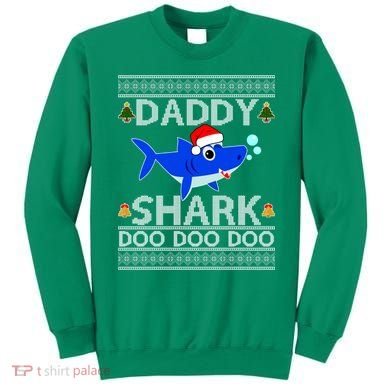 Daddy Shark Doo Doo Cute Ugly Christmas Sweatshirt
