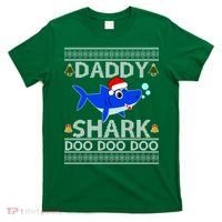 Daddy Shark Doo Doo Cute Ugly Christmas T-Shirt thumb 0
