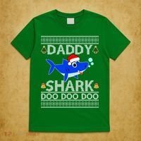 Daddy Shark Doo Doo Cute Ugly Christmas T-Shirt thumb 5