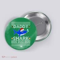 Daddy Shark Doo Doo Cute Ugly Christmas Button thumb 0