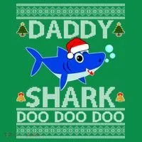 Daddy Shark Doo Doo Cute Ugly Christmas Baby Bodysuit thumb 2