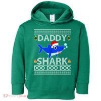 Daddy Shark Doo Doo Cute Ugly Christmas Toddler Hoodie thumb 0