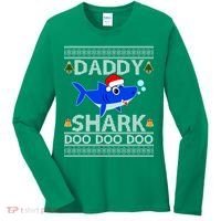 Daddy Shark Doo Doo Cute Ugly Christmas Women's Long Sleeve Shirt thumb 0