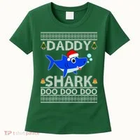 Daddy Shark Doo Doo Cute Ugly Christmas Women's T-Shirt thumb 0