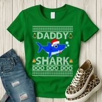 Daddy Shark Doo Doo Cute Ugly Christmas Women's T-Shirt thumb 3