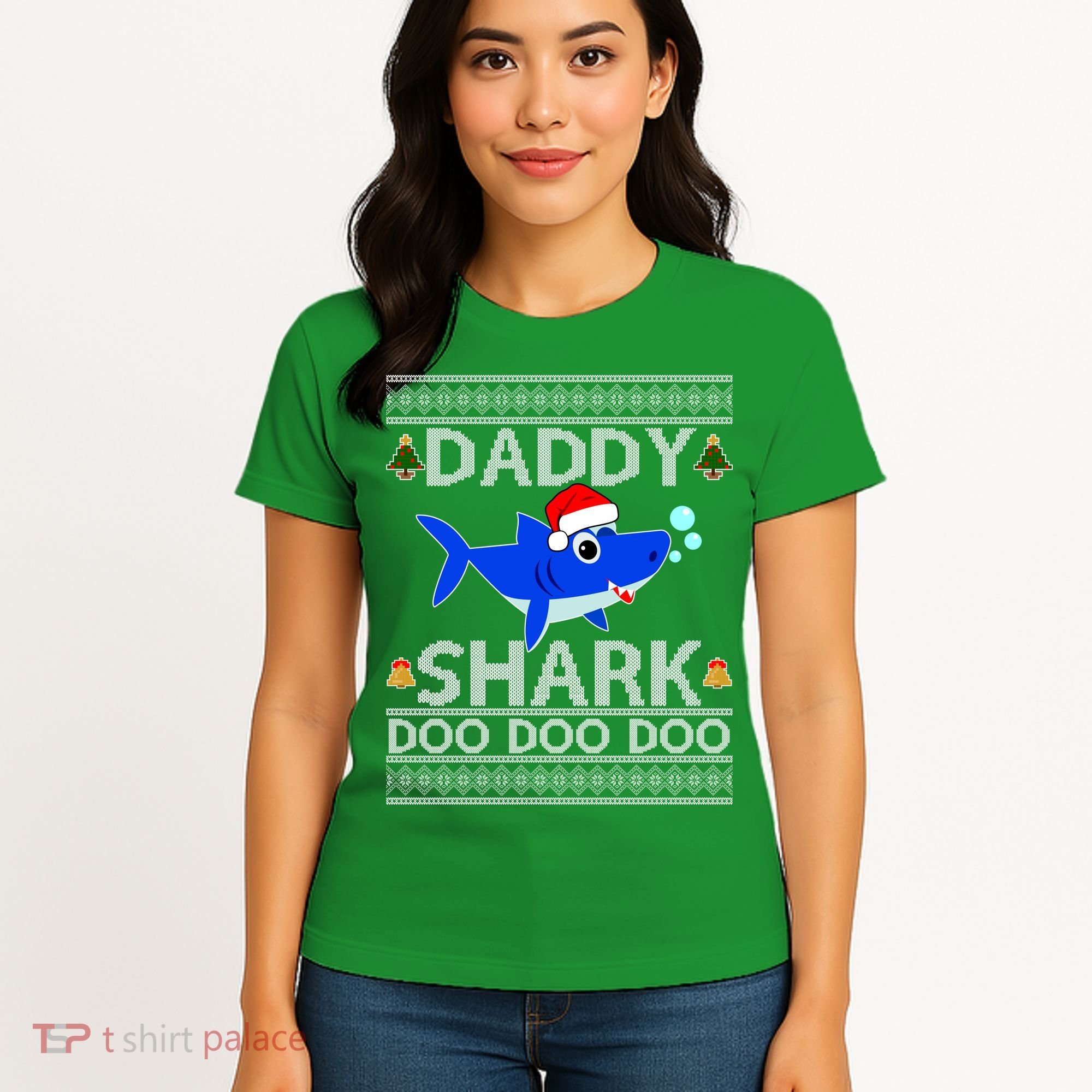 Daddy Shark Doo Doo Cute Ugly Christmas Women's T-Shirt