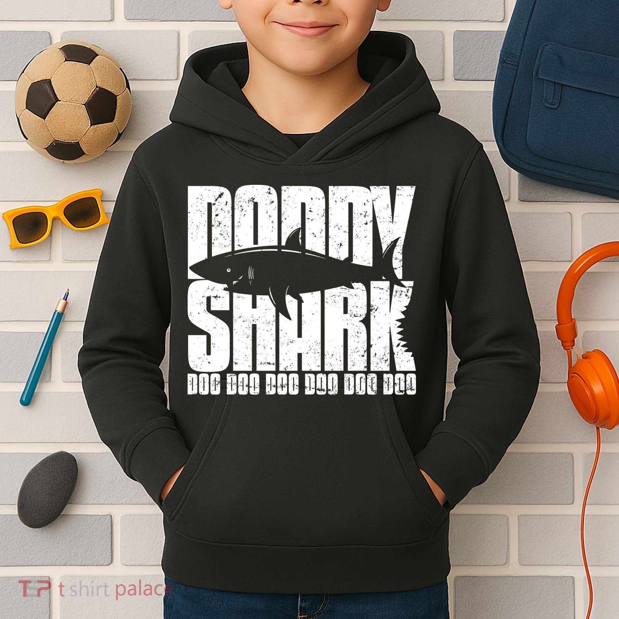 Daddy Shark Doo Doo Doo Kids Hoodie