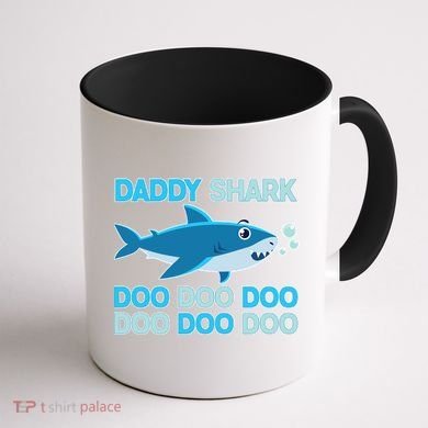 Daddy Shark Doo Doo Doo Funny Coffee Mug back