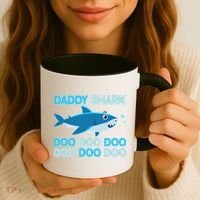Daddy Shark Doo Doo Doo Funny Coffee Mug thumb 3