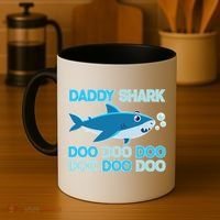 Daddy Shark Doo Doo Doo Funny Coffee Mug thumb 4