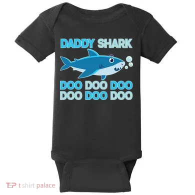Daddy Shark Doo Doo Doo Funny Baby Bodysuit